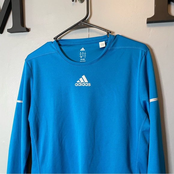 Adidas Men’s Teal Blue Long Sleeve climalite base layer Shirt size small - Picture 9 of 9